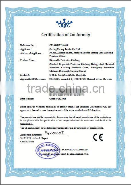 Disposable SMS STERILED half reinforced nonwoven doctor gown