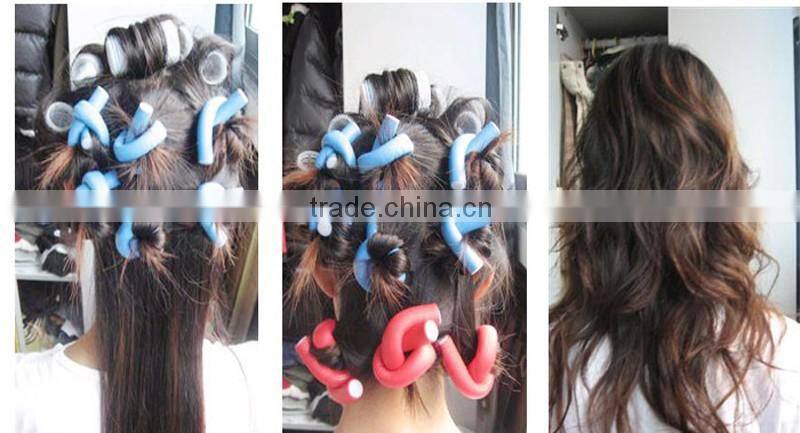 2016 New Fashion 10pcs / Set High Quality Soft Foam Bendy Hair Dryer Rollers Curlers Cling Multicolor Charming Bendy Rollers