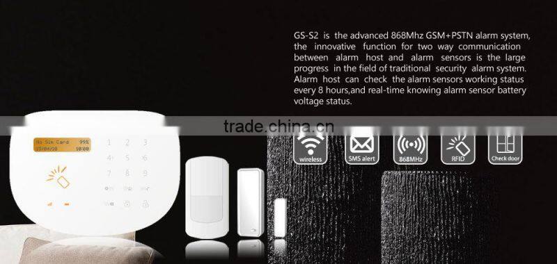 Wireless GSM Alarm home Automation Security System with RFID card and Touch Keypad