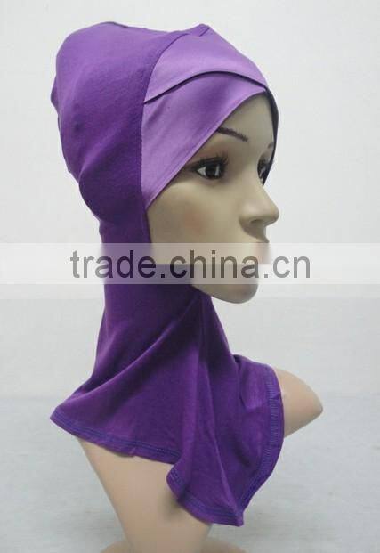 C047 new style both sides satin crossover ninja inner underscarf,full underscarf to cover neck