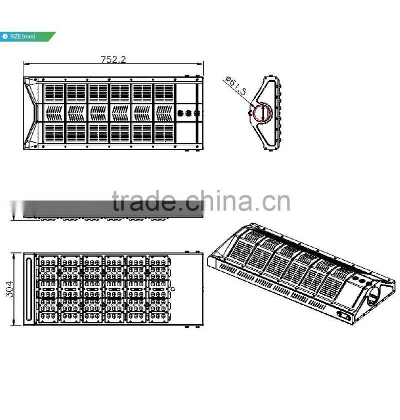 Lens Kit for Different Beam Angle 100-140lm/W Meanwell Driver 5 Years Warranty CE Rohs Approved 240W High Power LED Street Light
