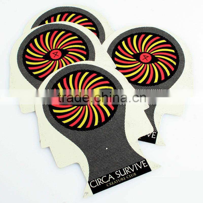 Custom labels wine roll rubber metal clothing label sticker printed die cut heat transfer stickers hologram labels-- DH 1171