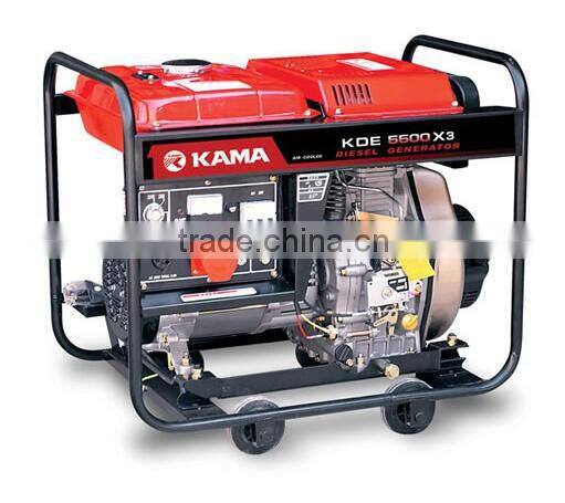 KAMA 5.25/6.25kva DC output Three phase small diesel generator Open-frame type for sale