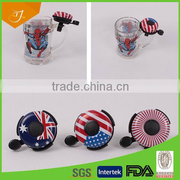 logo print white beer mug with trumpet