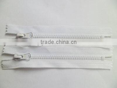 3# plastic resin zipper close end zipper with painted auto-lock thumb slider zipper coate zipper