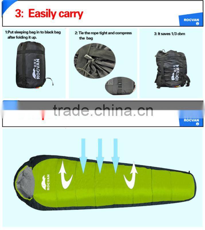mummyshaped sleeping bag,top quality down sleeping bag