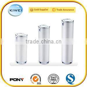 Airless Pump Bottles Clear Body Black Gloss Cap 15ml, 0.5oz