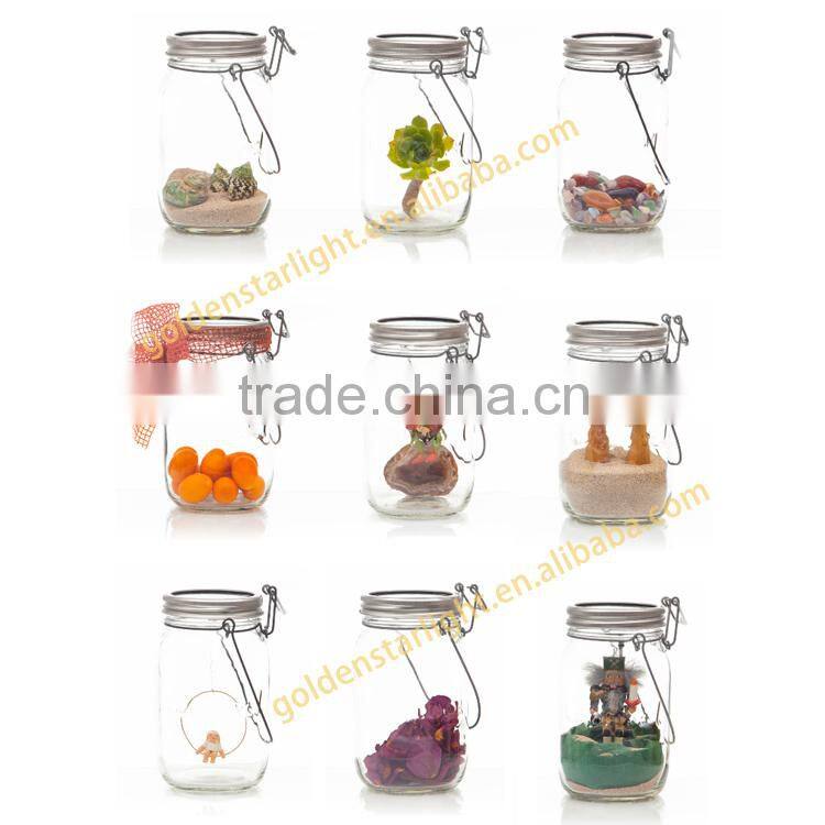 High Grade Mason 4 Led Mgnetic Handle Solar Glass Sun Jar