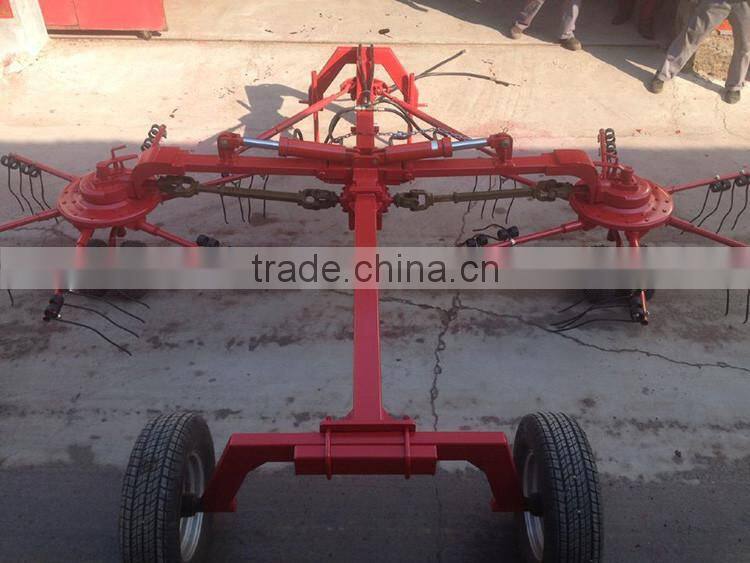 High quality CE approved double side pasture rotary rake for sale