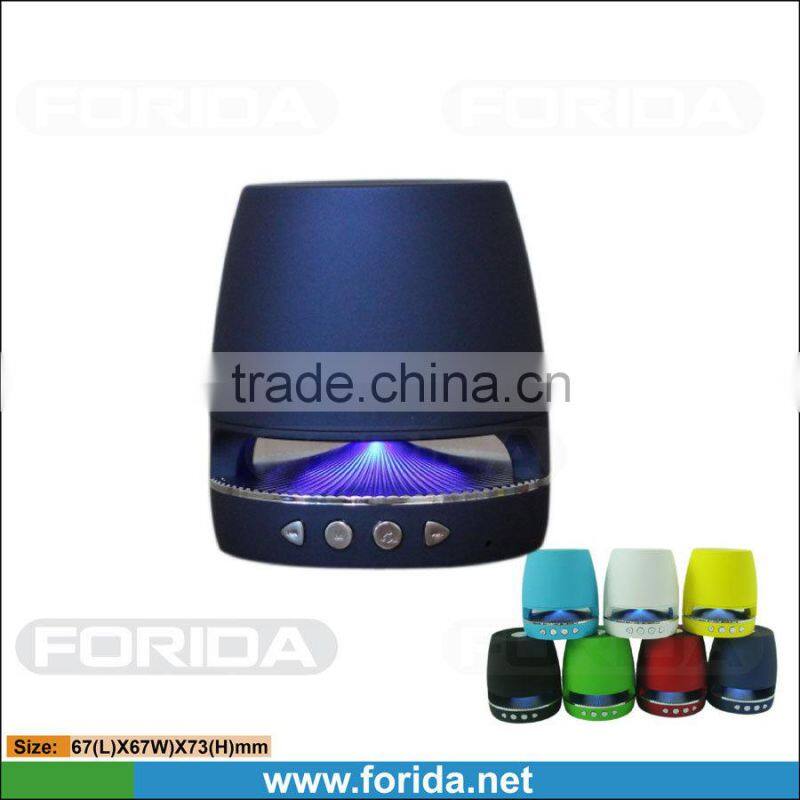 Zinc Alloy patented design support FM and TF card mini bluetooth speaker