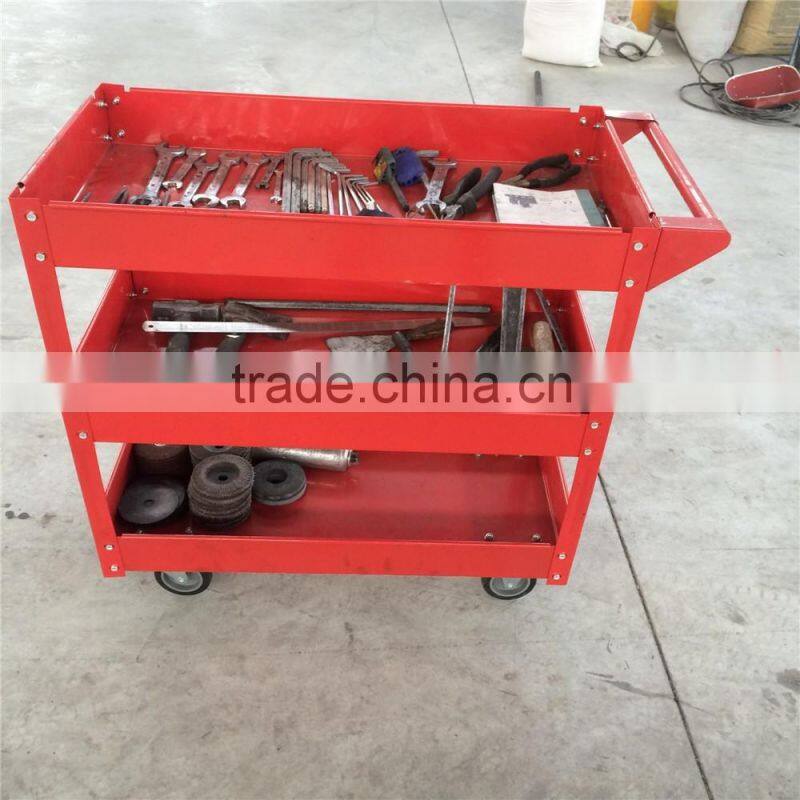 Heavy Duty Work Red Steel Tool Cart