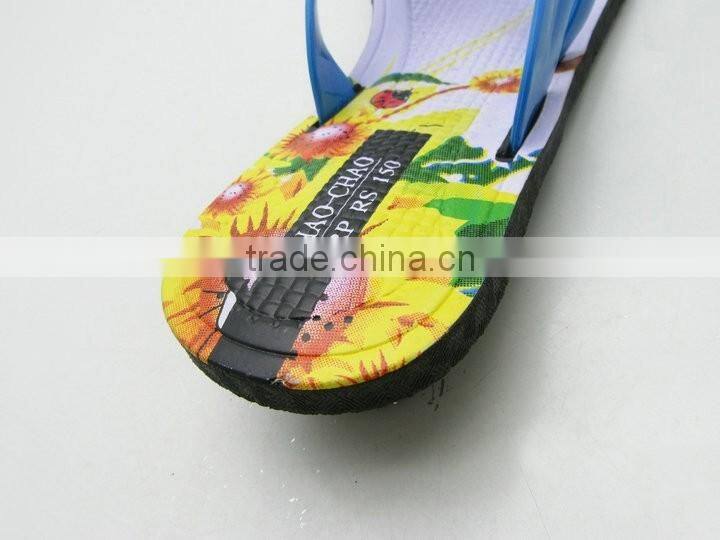 New models ladies PVC low black wedge flip flops