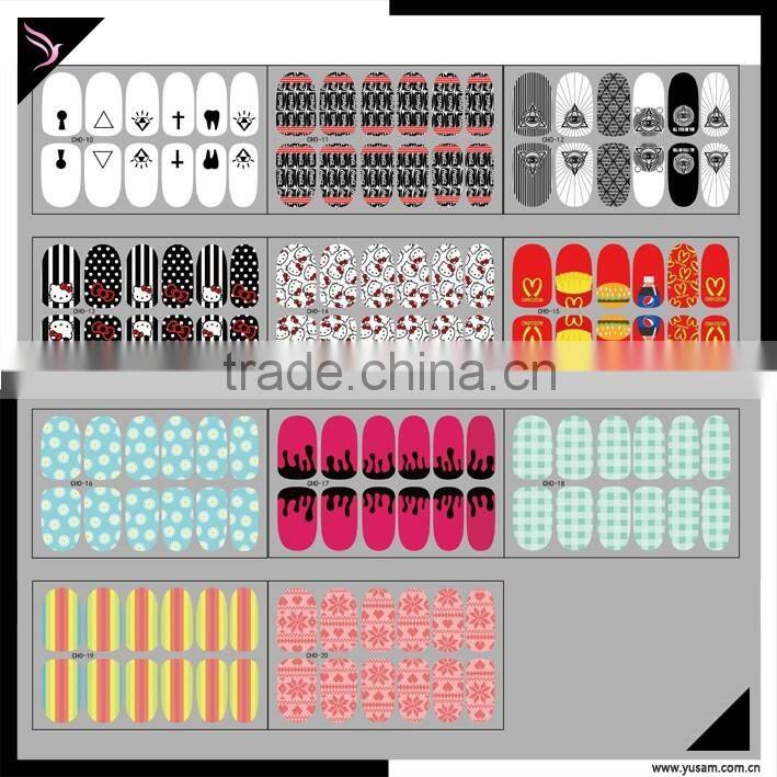 wholesale/OEM sticker decal nail art designs nail art sticker