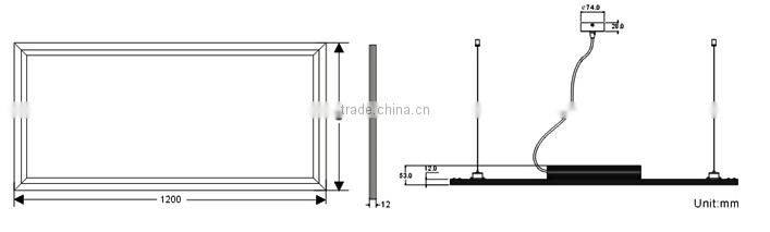 Top quality high power 30x120cm led light panel lamp 36W hanging led panel lights