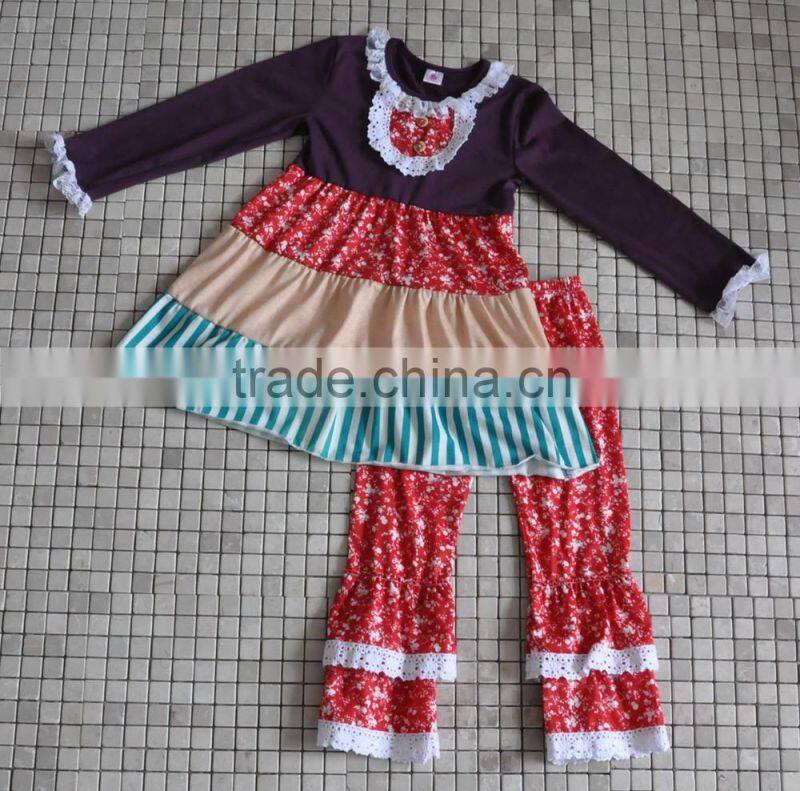 bulk wholesale boutique easter day rabbit embroidery ruffle outfits