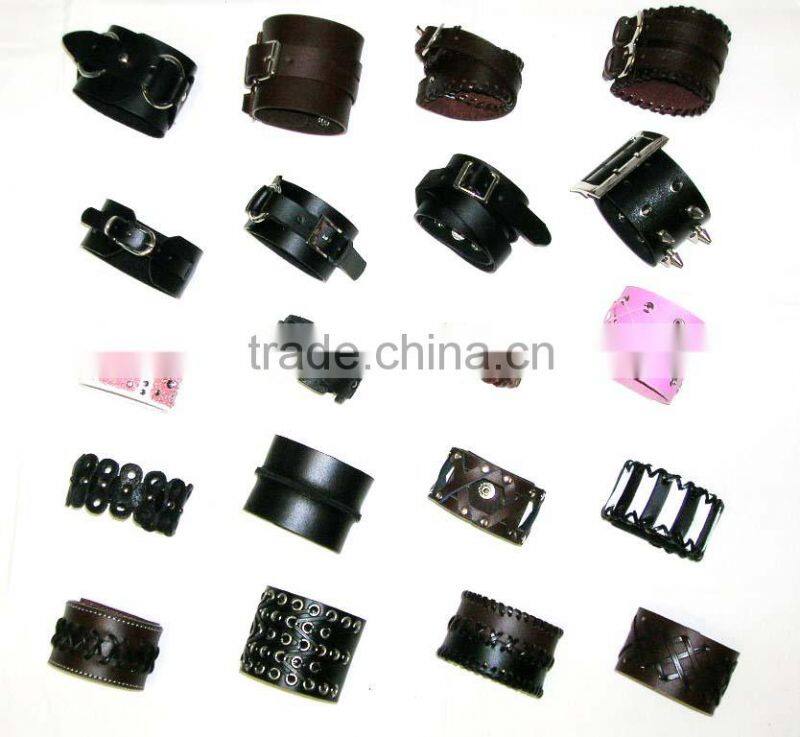 Excellent quality new coming cord end leather bracelet