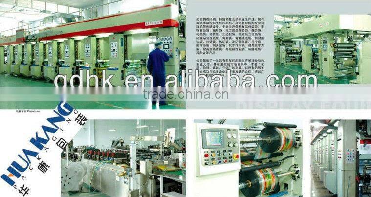 Die cut colorful plastic lined bag