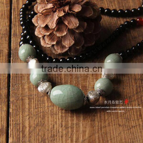 Korean jewelry retro national wind amulets longevity lock pendant necklace long sweater chain decorative accessories Lesbian sum