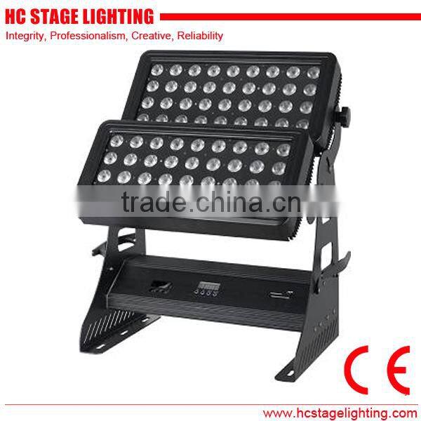 outdoor building projection lighting ip65 72*10w rgbw led 4in1 wall wash