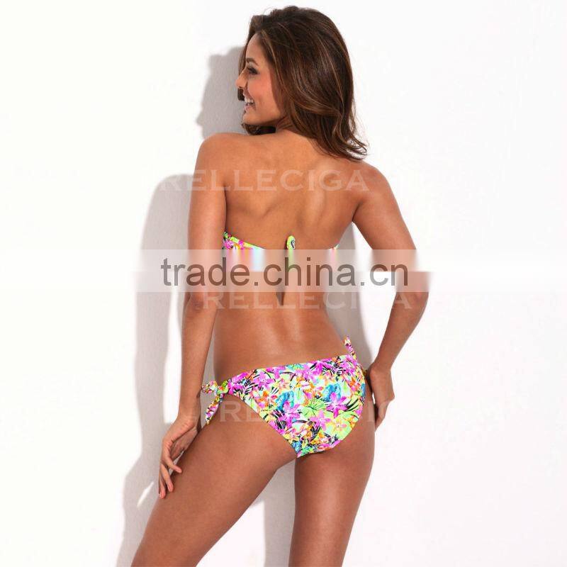 The Belle of the Beach - RELLECIGA Full-Lined Flirty Jungle Pattern Hot Girl Sexy Bikini Set with Removable Padding