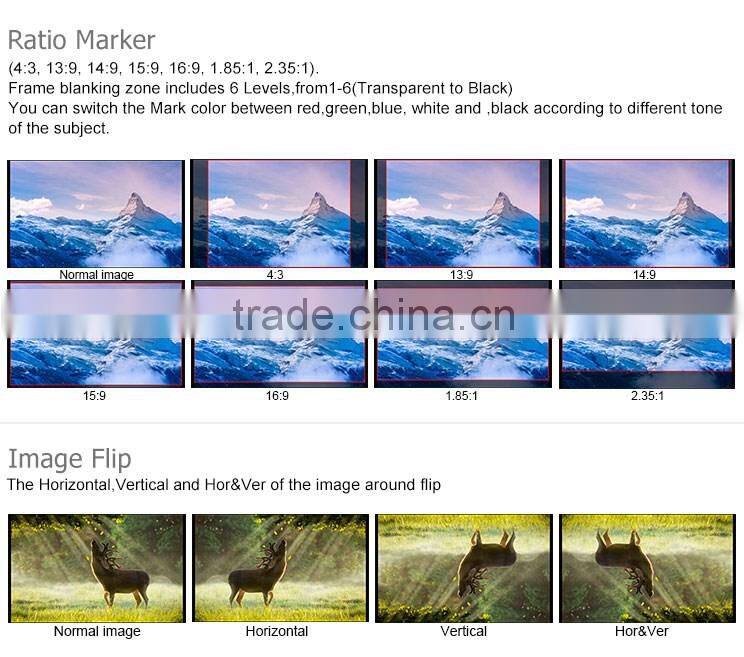 7" aluminum design IPS 1280x800 camera-top monitor HDMI SDI input and output high brightness photography equipment