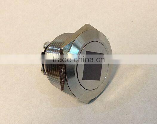 Flat Round Vandalproof Doorbell Push Button Switch L22(Dia.22mm) With Square Symbol