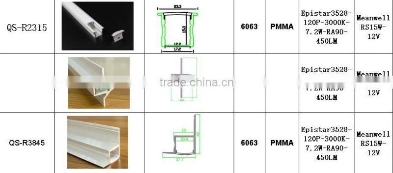 recessed Linear light 130lm/w Samsung 5630/ Epistar 2835 6000k/3000k/4500k/5000k