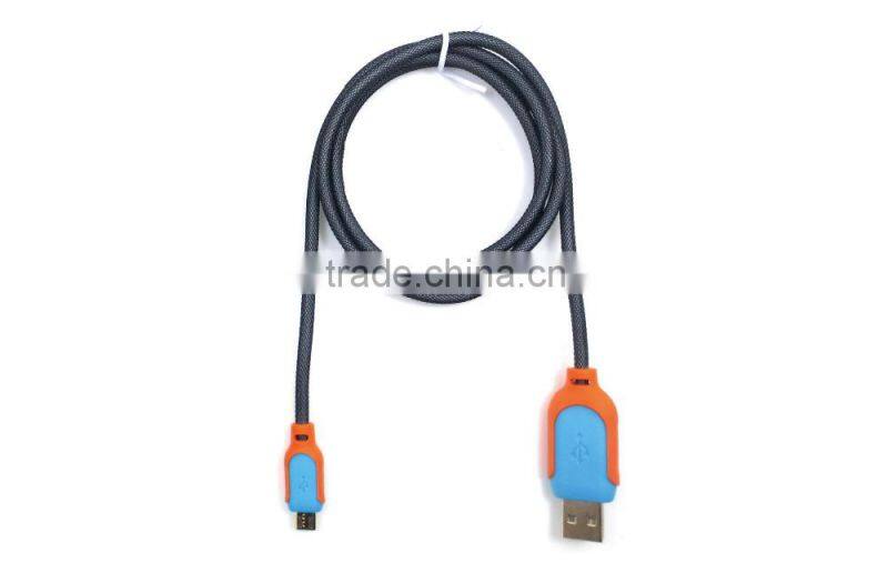 high quality mobile phone cables,steel braid usb 2.0 to micro usb cable charger and sync cable with retail box