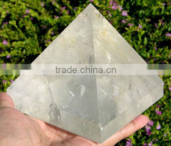Clear Quartz Crystal Egypt Pyramid Model