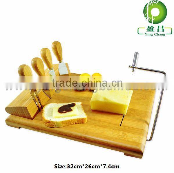 mini bamboo decorative cheese board with knife