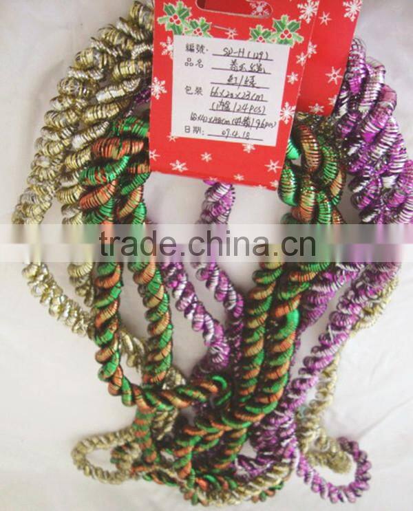 Bright Shiny Christmas tinsel,Colorful Plastic Curly Hair Tinsel,Holographic Tinsel