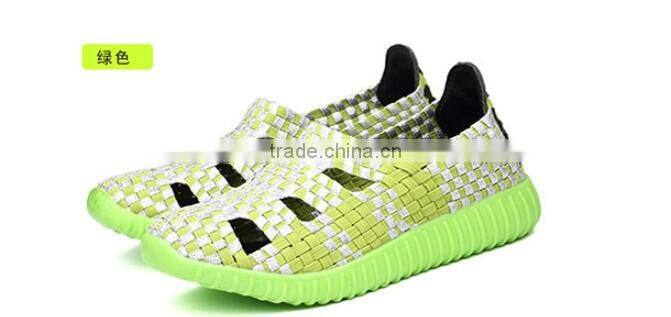 NEW MODEL FLAT ELASTIC SANDAL SHOES HANDMADE WOVEN WOMEN SANDAL SHOES