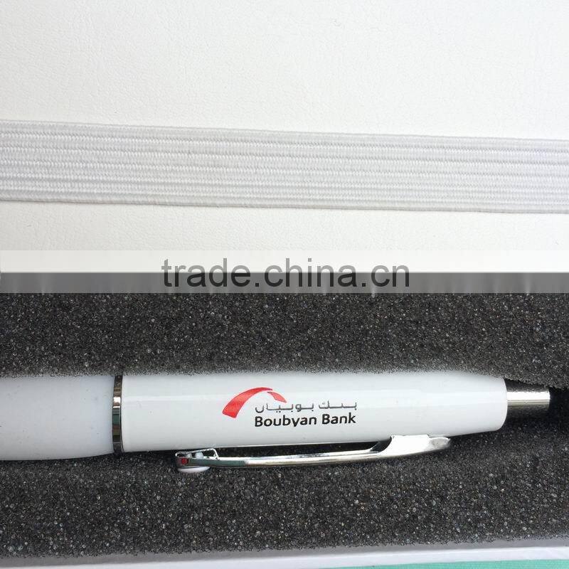 2016 hot customized luxury gift notebook with metal pen and logo for adverting