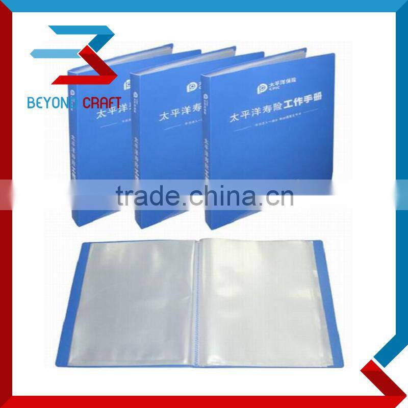 Good quality A4 PP clear display book display folder logo print