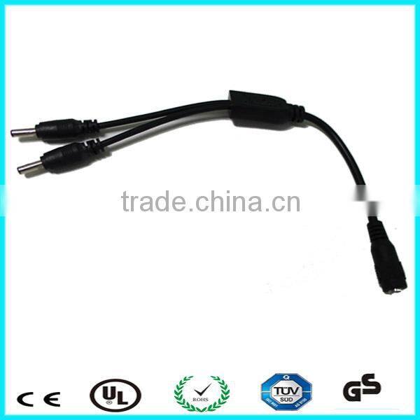 Good quality 5.5mm 2 male to female splitter cable