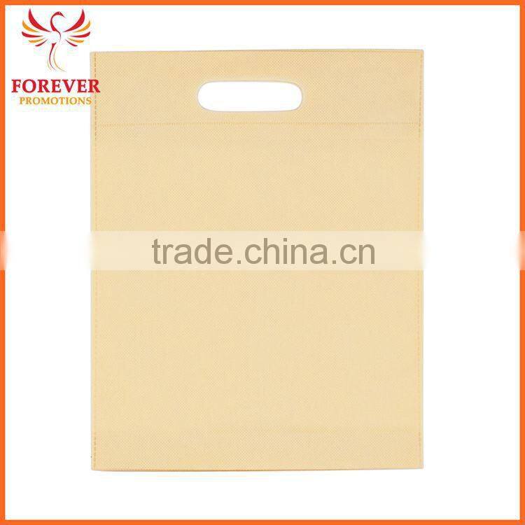 China Cheap Blank Shopping Bag Non-woven Punch Die Cut Tote Bag For Conference Exhibition For Sale