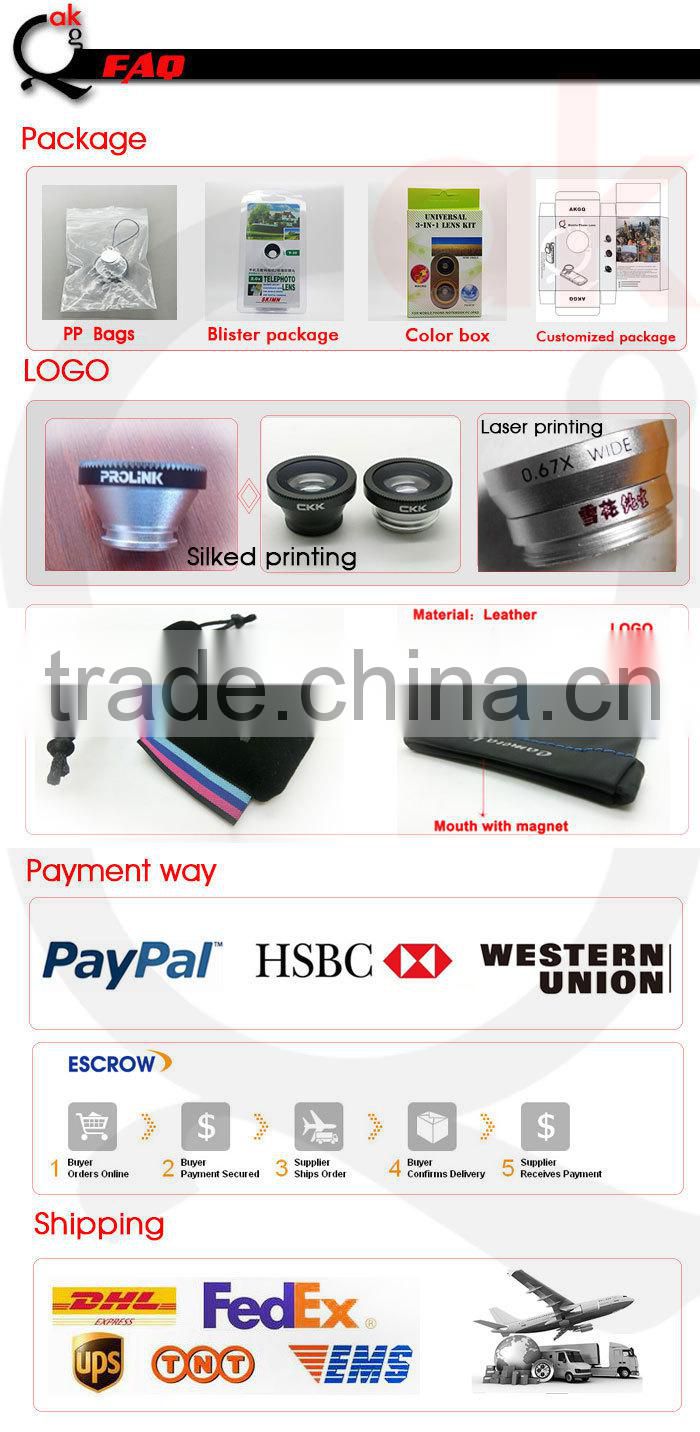 zoom lens for mobile phone camera lens 2 in one lens kit 0.4x super wide angle lens macro lens for iphone 6