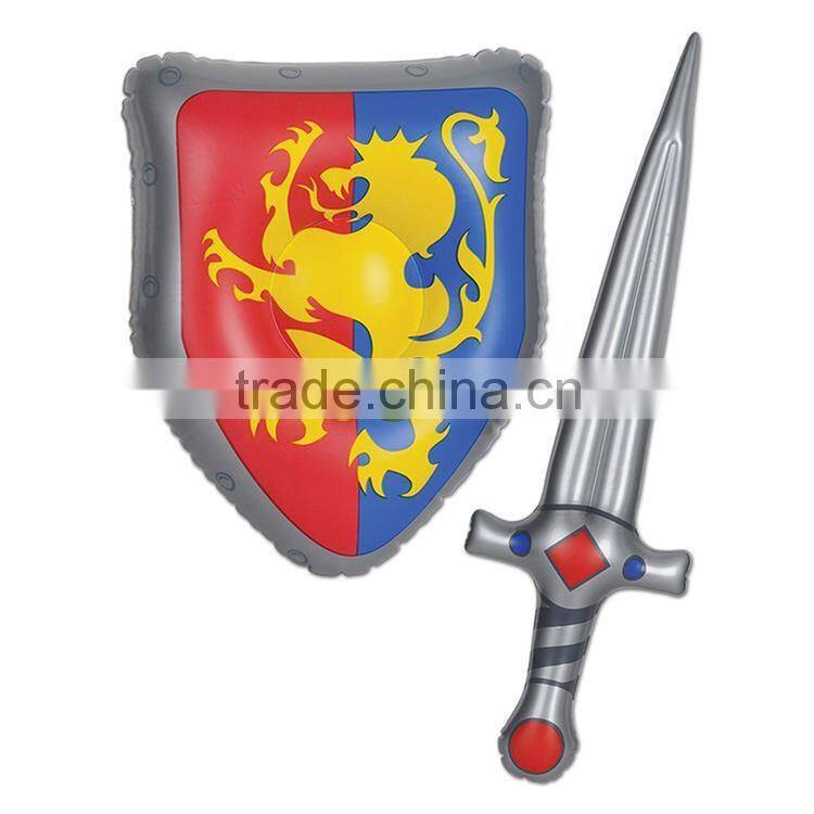dongguan plastic inflatable shield and sword as kids toy