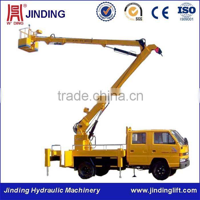 Truck bed fixed hydraulic boom lift platform for rental and dealing