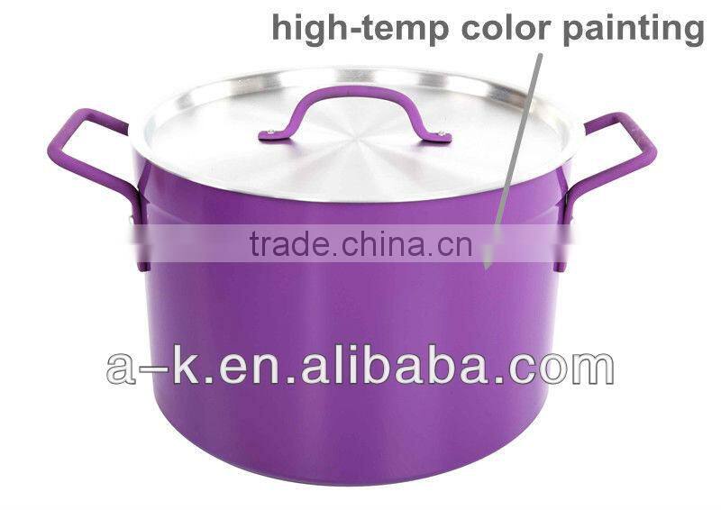 ALUMINUM GOOD QUALITY COLORFUL CASSEROLE SET WITH SOFT TOUCH HANDLE