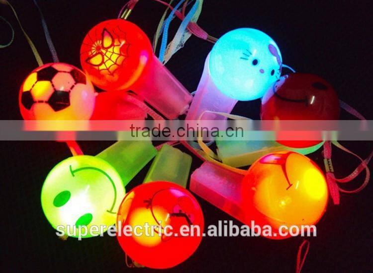 High quality wholesale cheap kids plastic led whistle