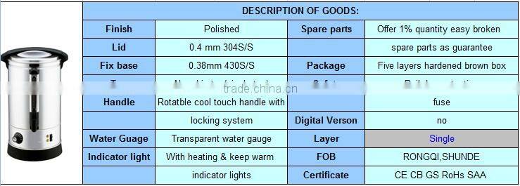 hot sale Commercial electric hot water boiler/catering urn/stainless steel urn for tea