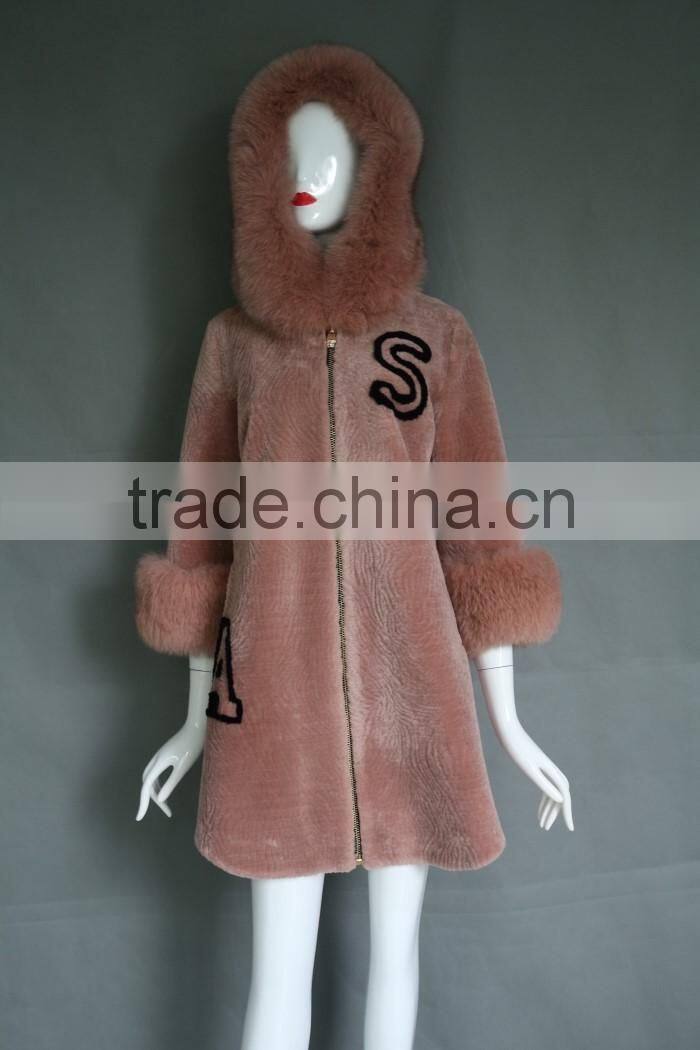 Brand new Shearing Lamb Trend Luxury Lamb Shearing Skin Leather Coat Ladies Long Fur clothes