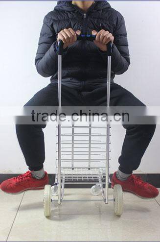 Folded shopping cart