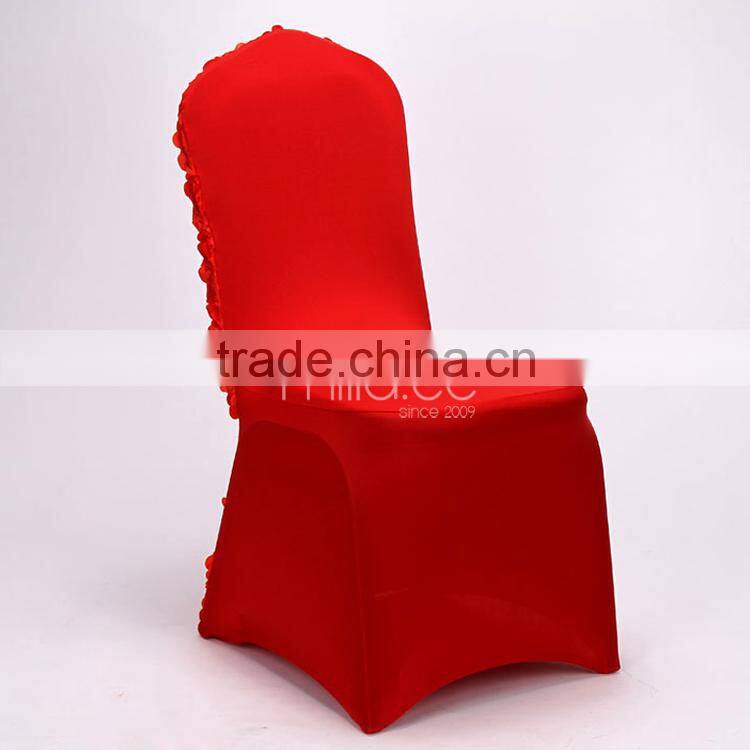 Embroidered wedding rosette chair cover