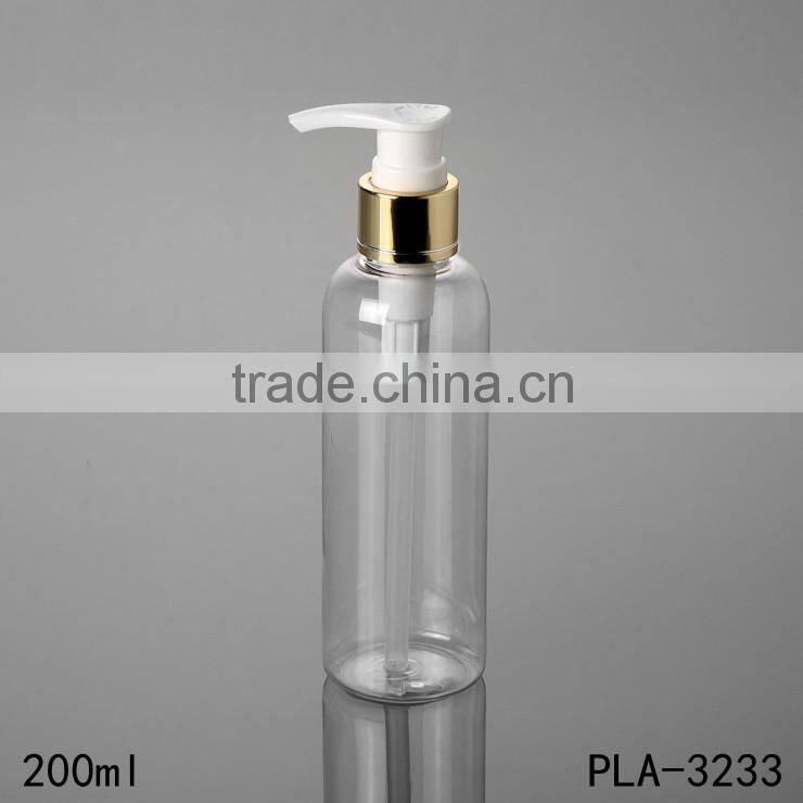 200ml clear PETG screw cap cosmetic skin care plastic bottles and jars for lotion toner