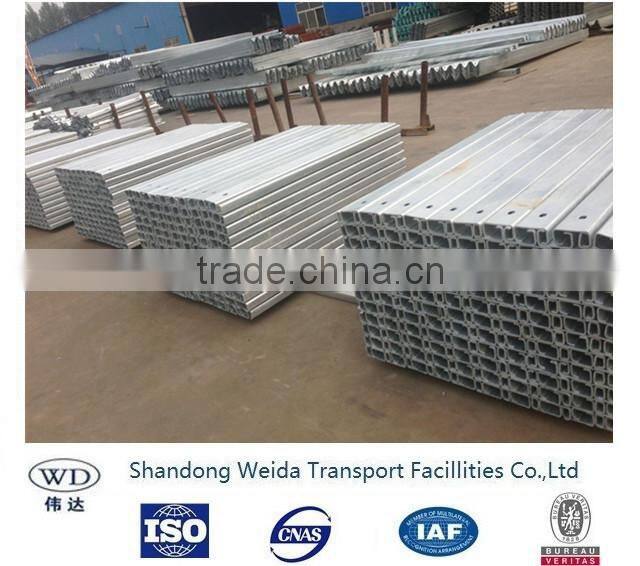 Metal Square Post Highway Guardrail Used