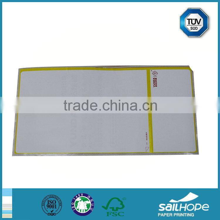 Top quality updated custom self adhesive paper stickers