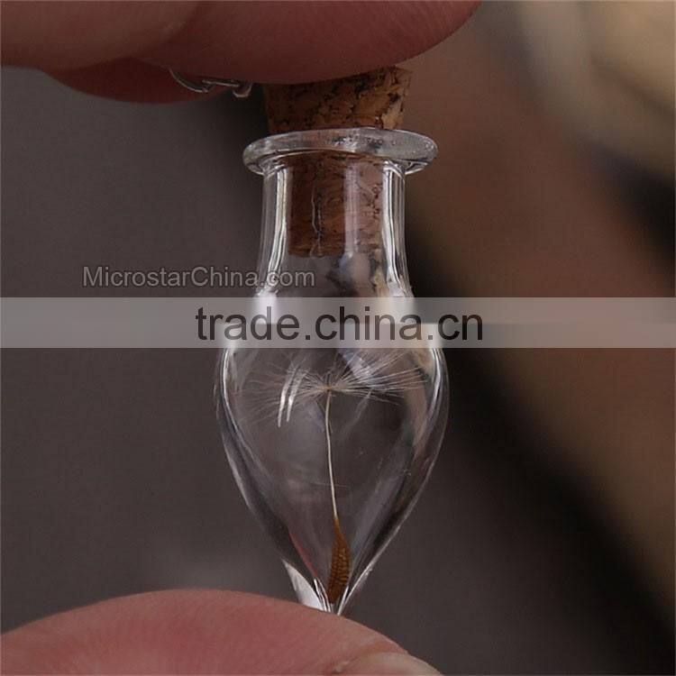 8 Designs DIY Creative Drift Bottles Glass Pendant Necklace Dandelion Necklace