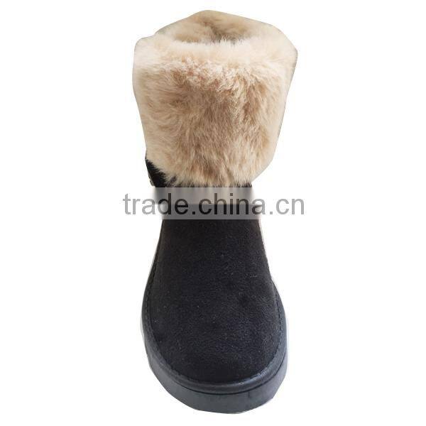 2015 Hot selling fur ladies warm snow boots cheap